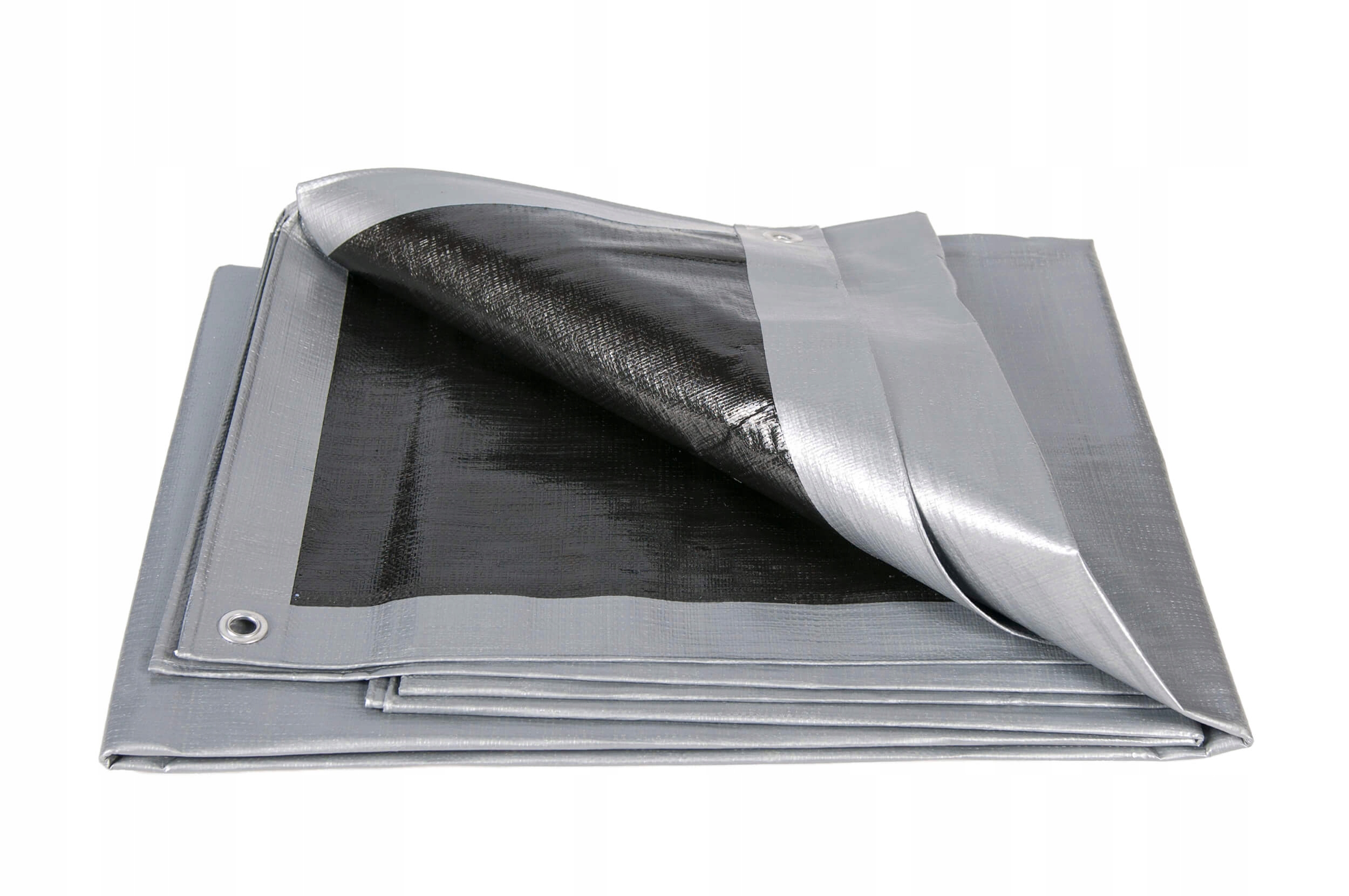 Plachta stříbrno-černá 260 g 4 m x 6 m, silná, mrazuvzdorná, voděodolná vůči Uv záření