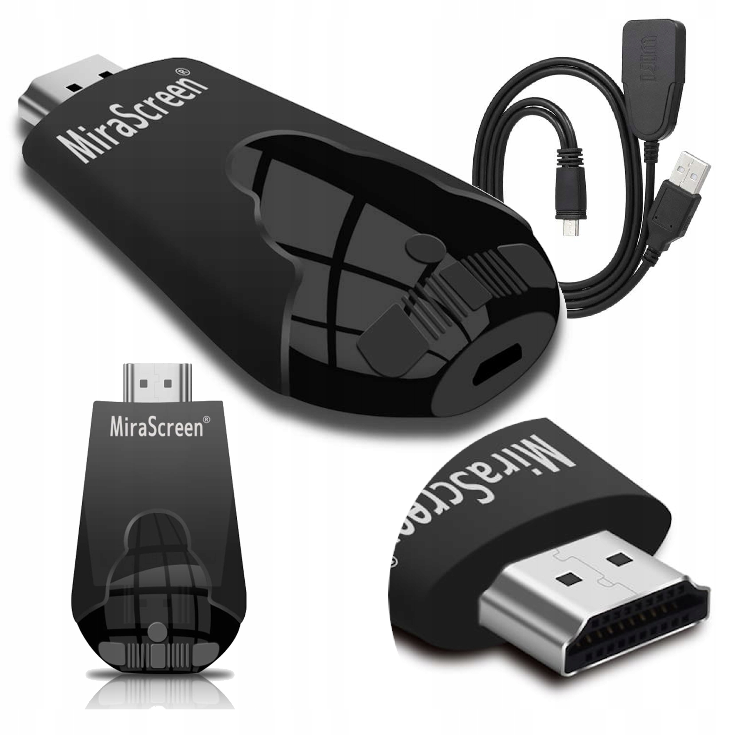 MiraScreen K4 fekete 2.4GHz AirPlay MiraCast Dlna