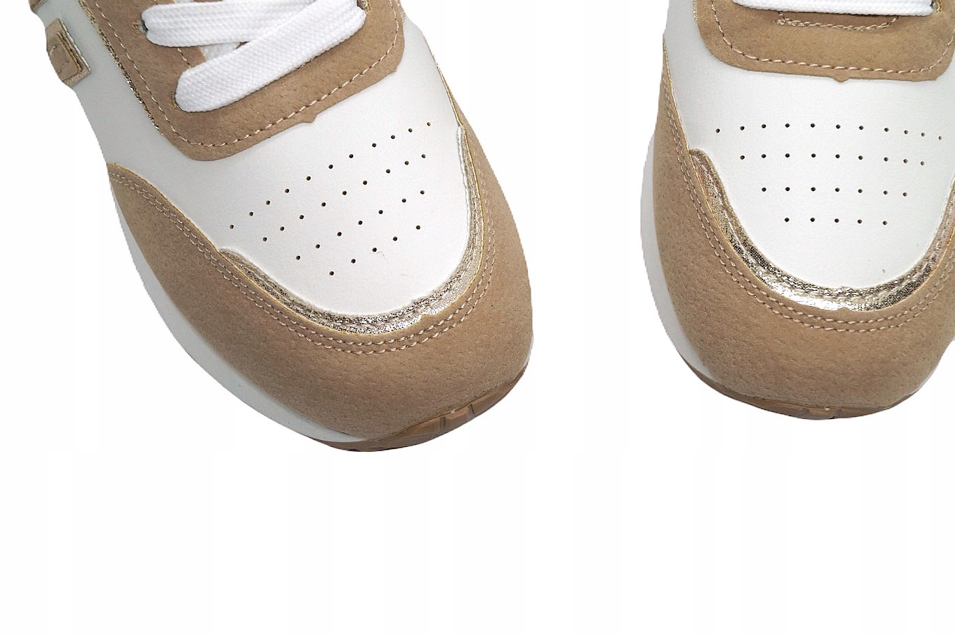 BUTY DAMSKIE ADIDASY BEŻ SNEAKERSY ZŁOTO KHAKI R38 Rozmiar 38