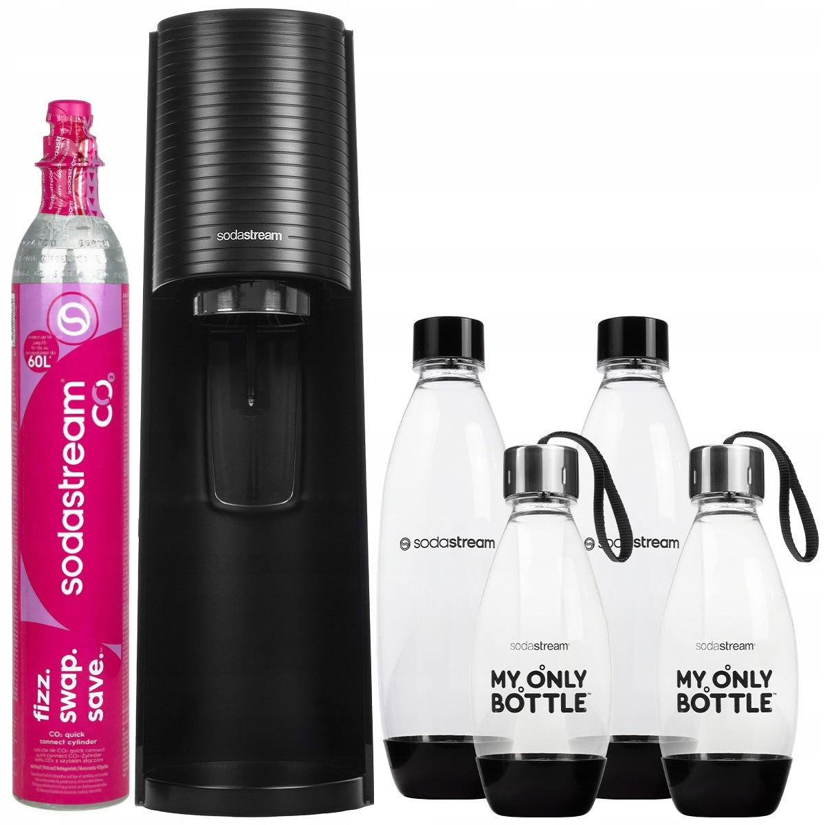 Výrobník Sody Sodastream Terra Black Sada 4 Lahví Výrobník Sody
