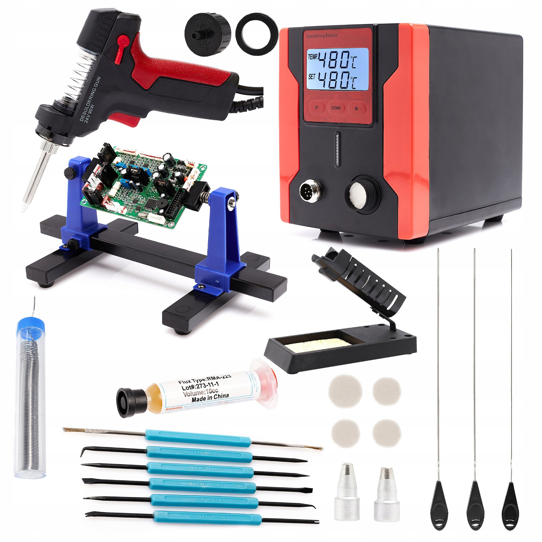 Odpáječ Odpájecí Stanice ZD-8915 Výkonná Pumpa Držák Nářadí