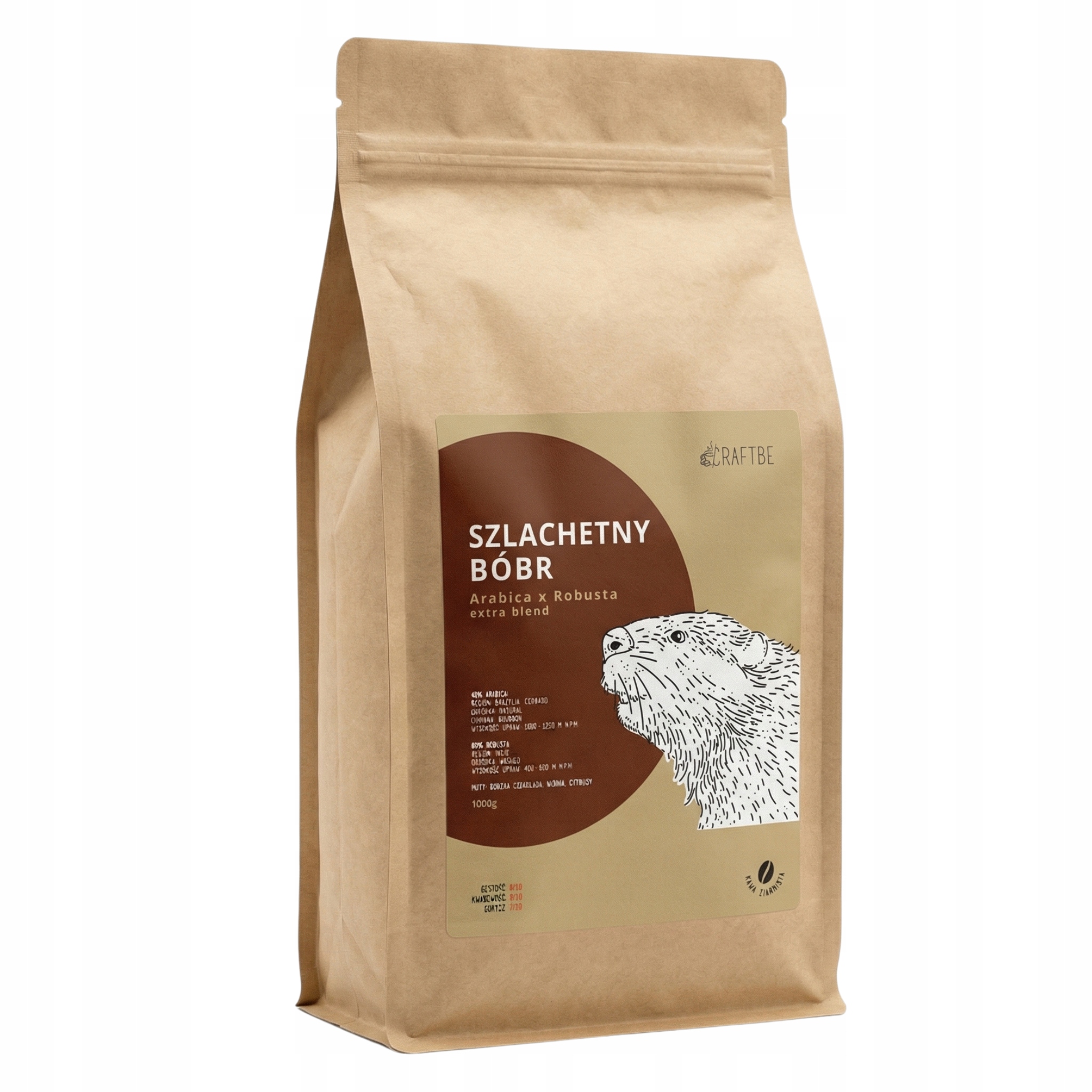 Craftbe Káva Zrnková Ušlechtilý bobr 1 kg