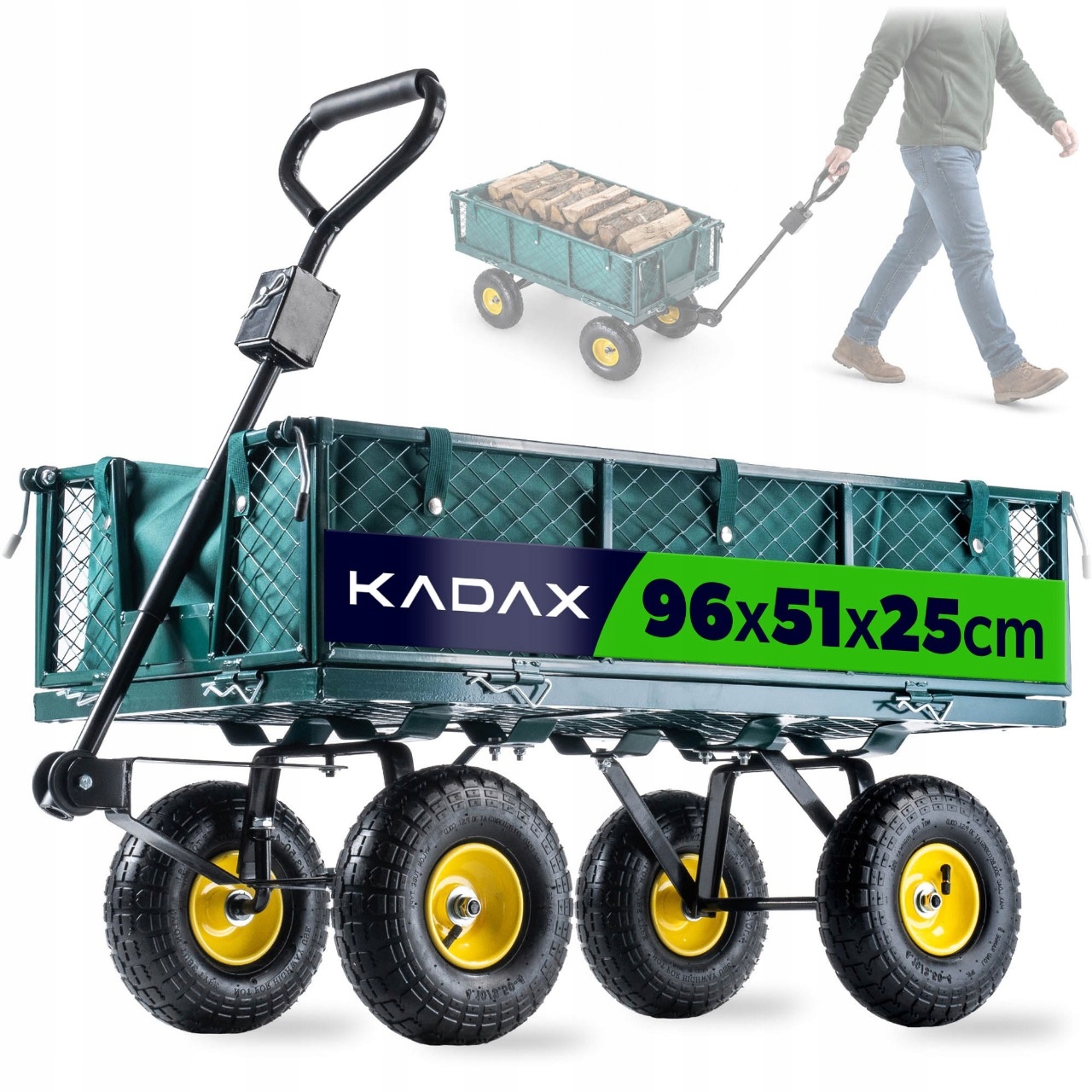 Záhradný Vozík 300 Kg Transportná Príveska Kolík 3v1 Plachta Kolesá Veľká