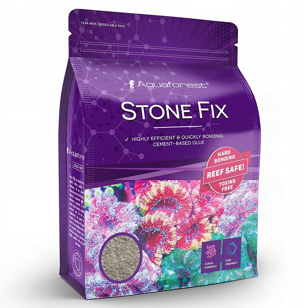 STONE FIX KLEJ CEMENTOWY SZYBKOWIĄŻĄCY DO SKAŁ AKWARIUM MORSKIE 1.5KG