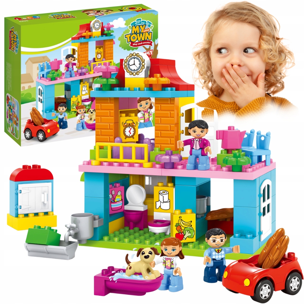 Klocki Konstrukcyjne Plastikowe Edukacyjny Zestaw Rodzina Friends Family 3+