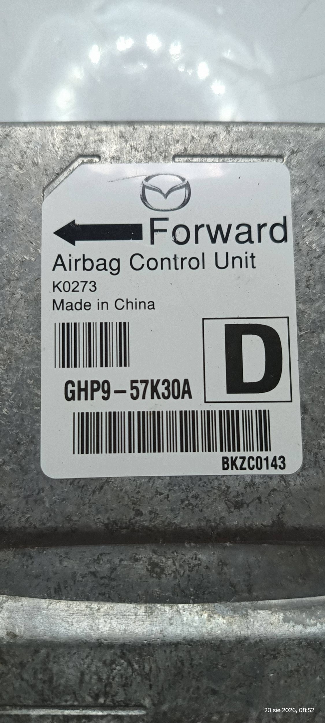 MAZDA 6 III GJ modul airbag SENSOR airbag GHP9-57K30A 2013R