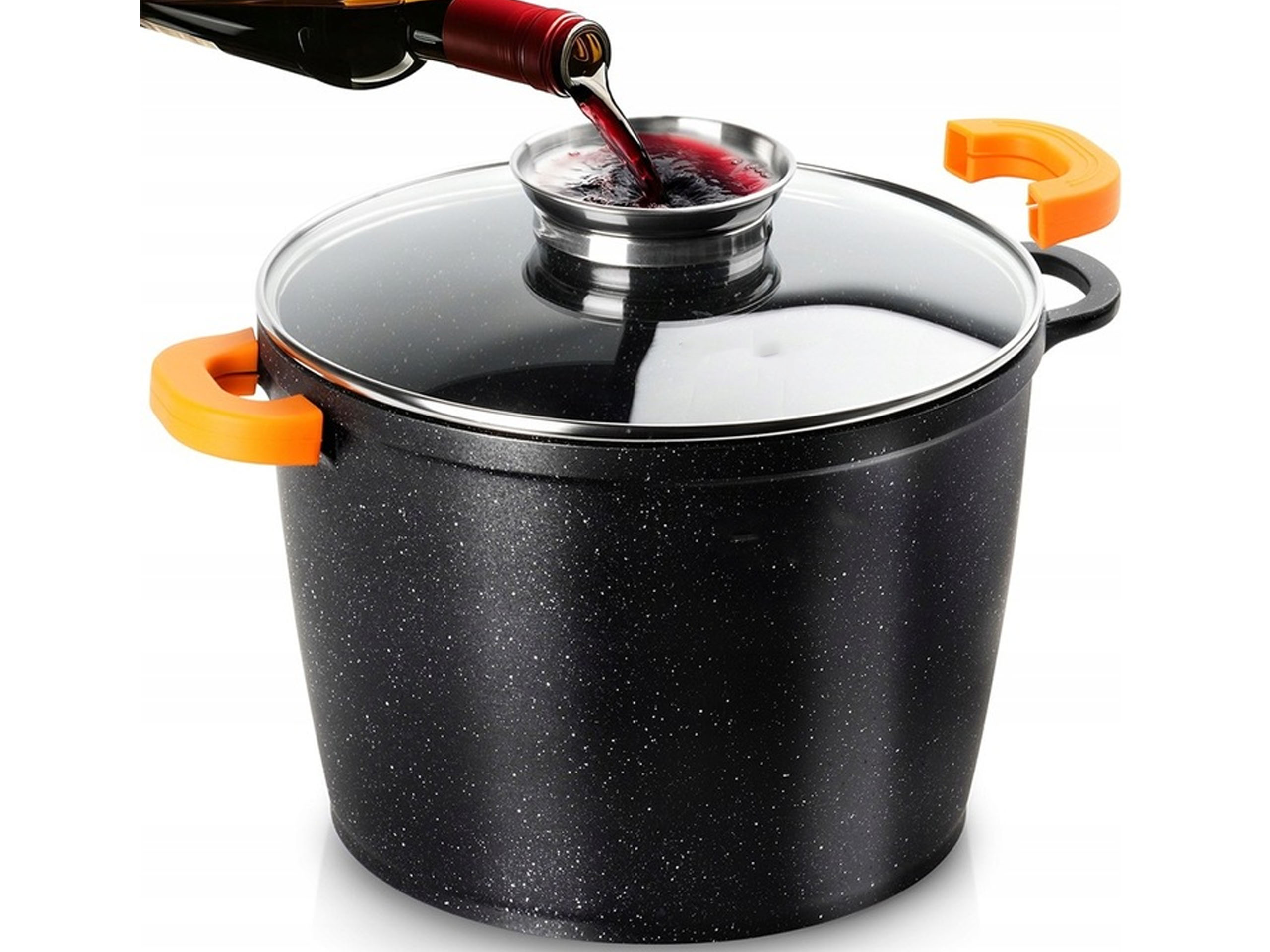 Hrnec s víkem na vaření a pečení Granitový 24 cm 6,7 l