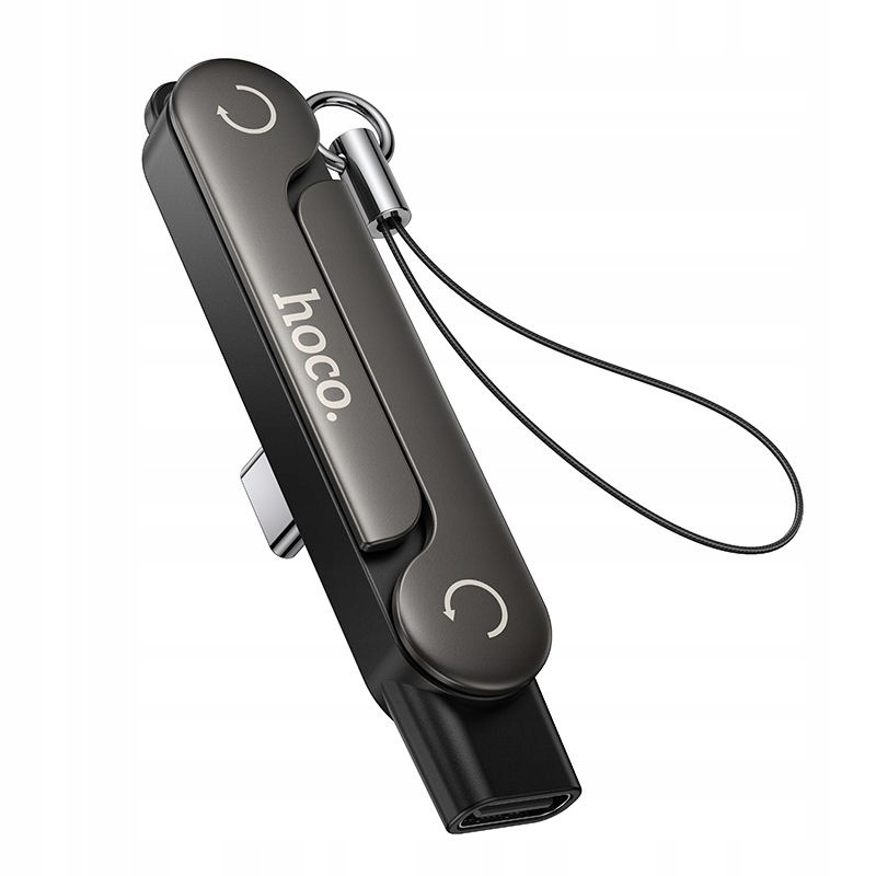 Adapter z podstawką Usb C do Usb C max 240W Hoco UA47A czarny