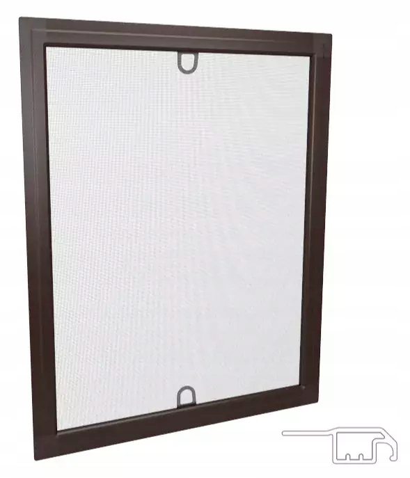 Moskytiéra s límcem, hnědá, 110 x 130 cm
