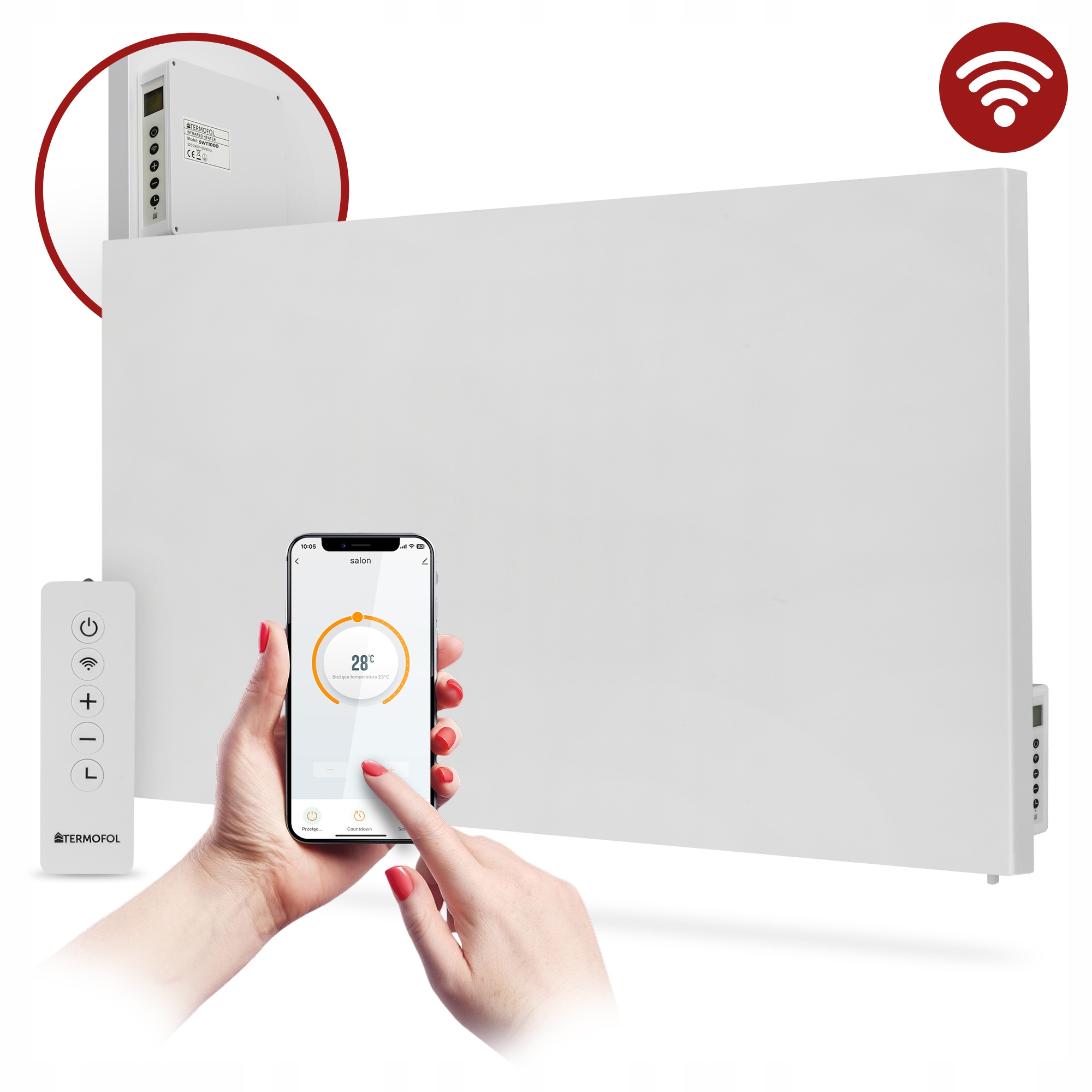 Odvlhčovač Infračerveného Vykurovacieho Panelu S Funkciou Odvlhčovania Wifi SWT1000 700