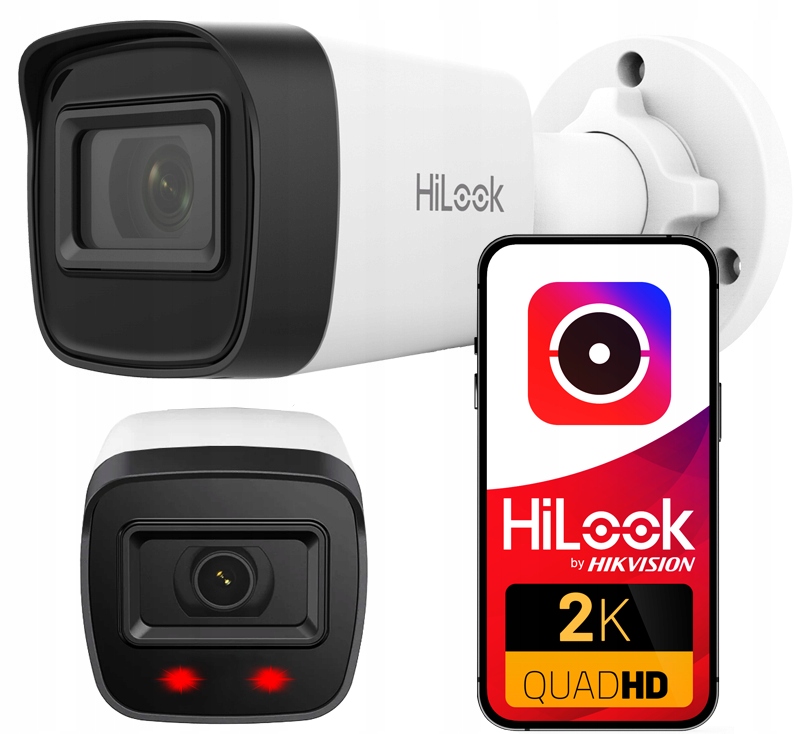 Kamera zewnętrzna IP 4MPx PoE tubowa IPCAM-B4-P PoE HiLook by Hikvision
