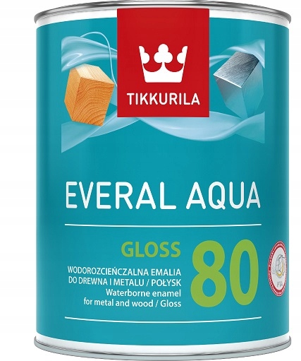 Tikkurila Everal Aqua Gloss 80 0,9L Smíšená polovina