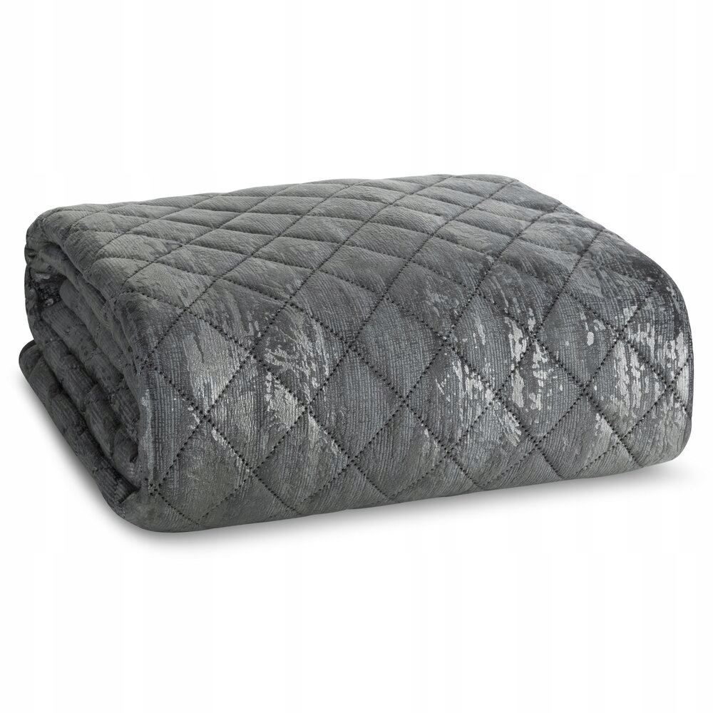 Dekorativní přehoz Blink 170x210, stříbrný, prošívaný, stříbrný mramor