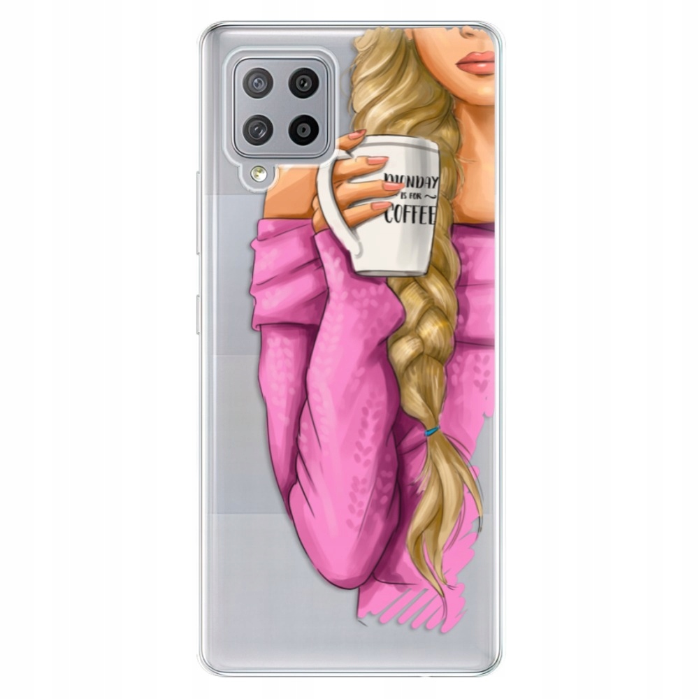 Silikonowe etui iSaprio My Coffe and Blond Girl do Samsung Galaxy A42