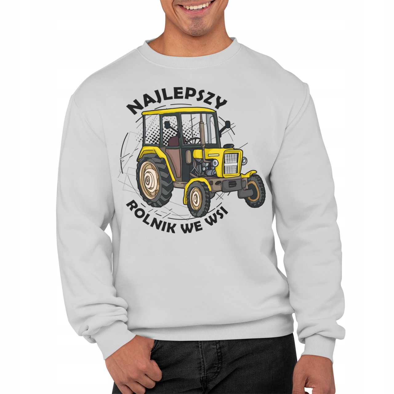 BLUZA PREZENT NAJLEPSZY ROLNIK WE WSI DZIADEK TATA Kolor czarny