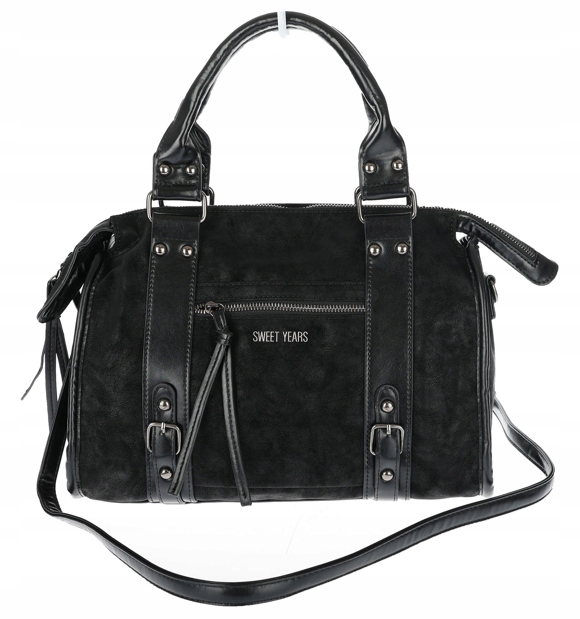 Dámská shopper kabelka kufřík módní taška do školní práce WS518 Černá