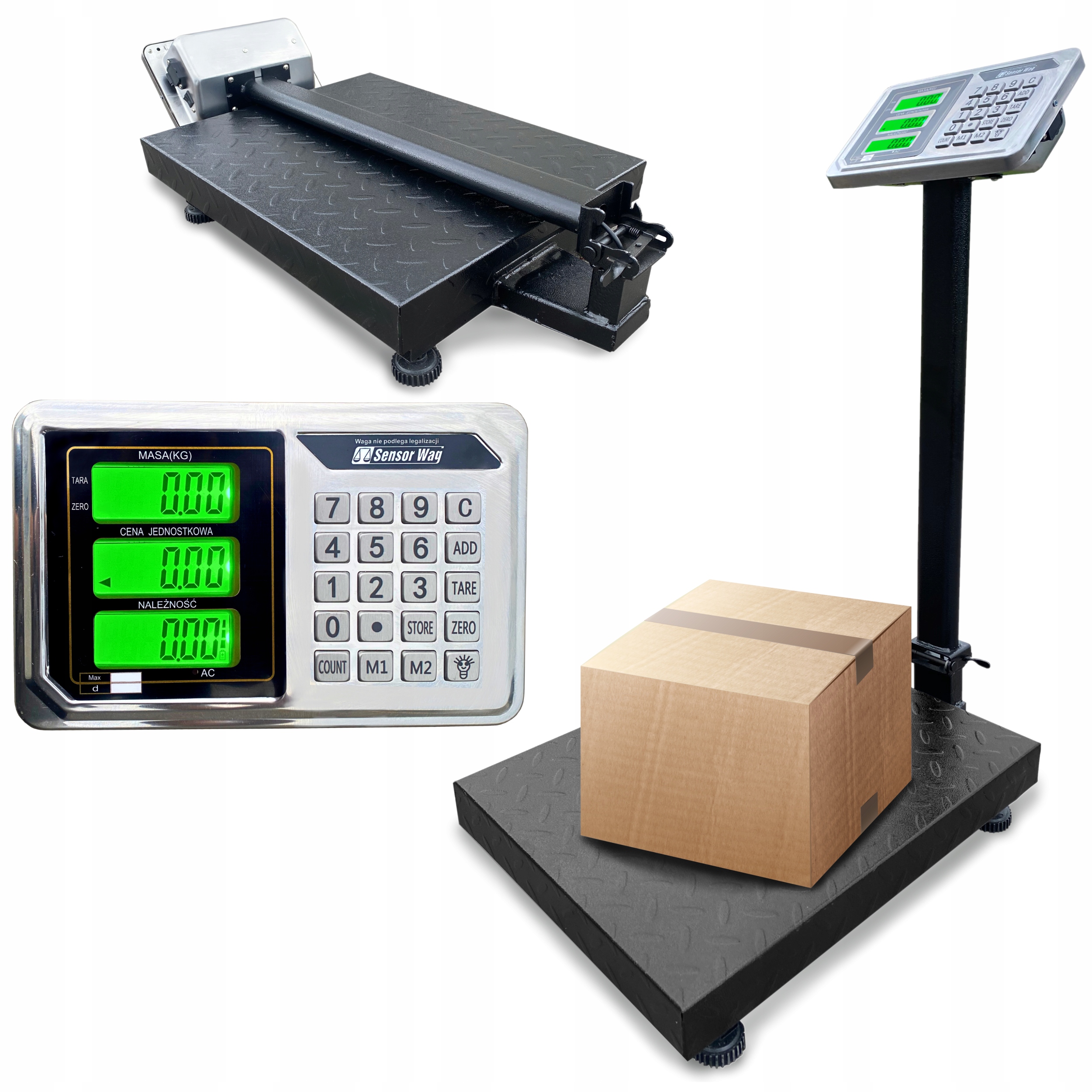 WAGA MAGAZYNOWA DO 100kg 30X40CM ELEKTRONICZNA PLATFORMOWA SKLEPOWA