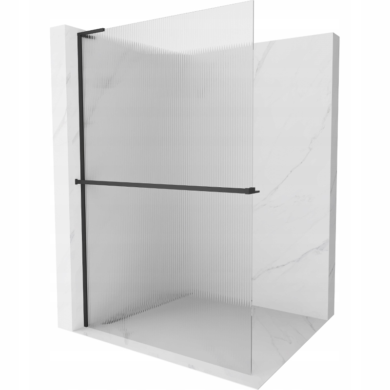 Mexen Kioto+ L Walk-in černá zástěna 100x200 cm