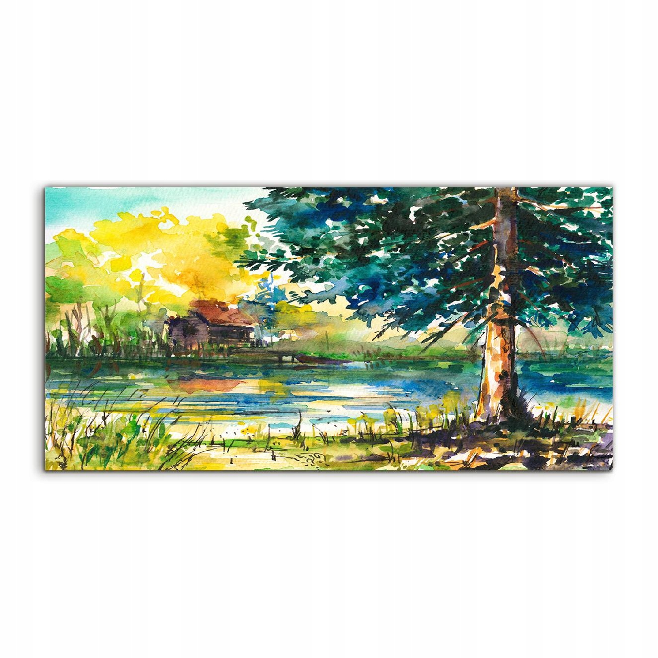 

Fotoobraz 120x60 wiszący Krajobraz Wioska Drzewo