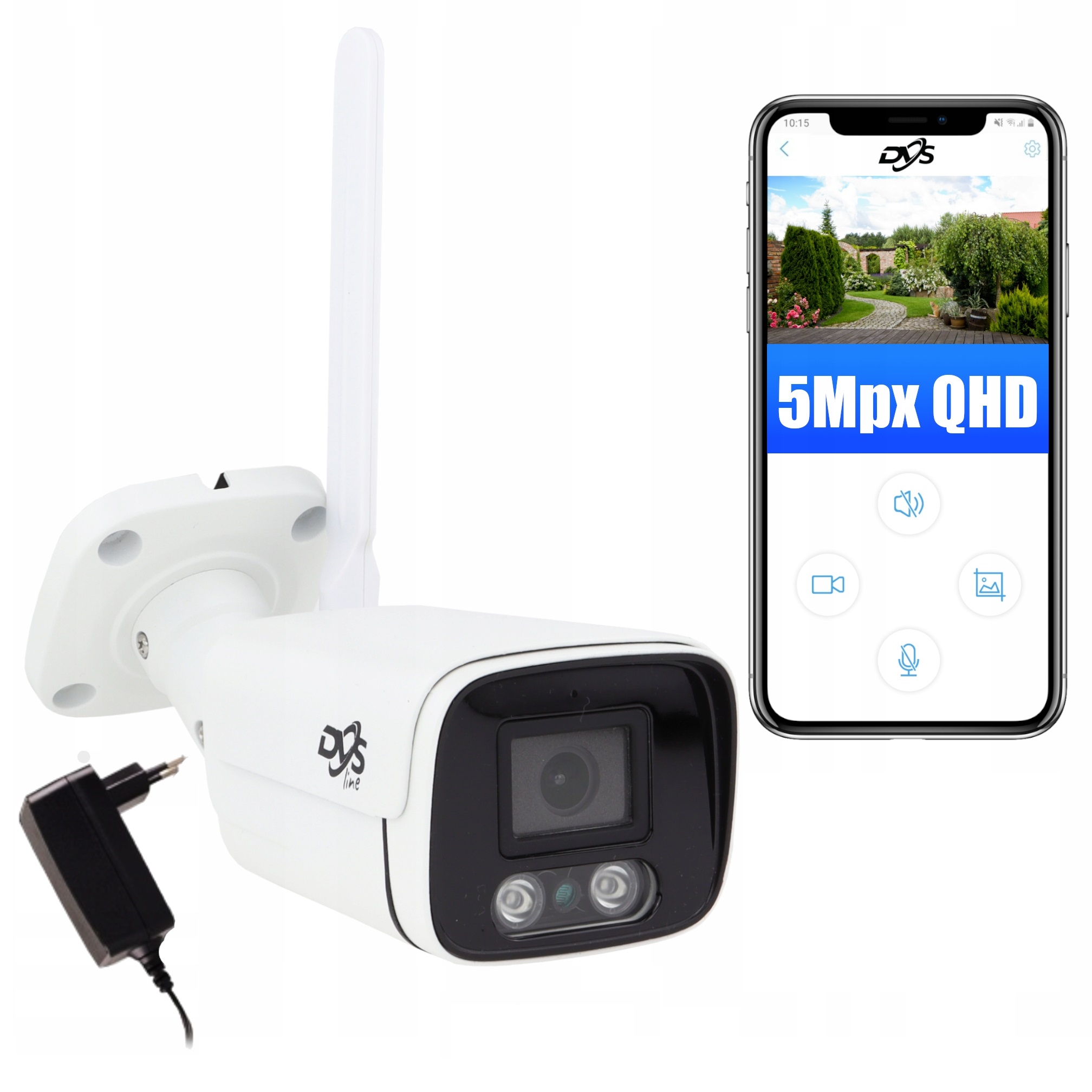 Bezdrôtová vonkajšia WiFi Ip kamera 5Mpx Dvs