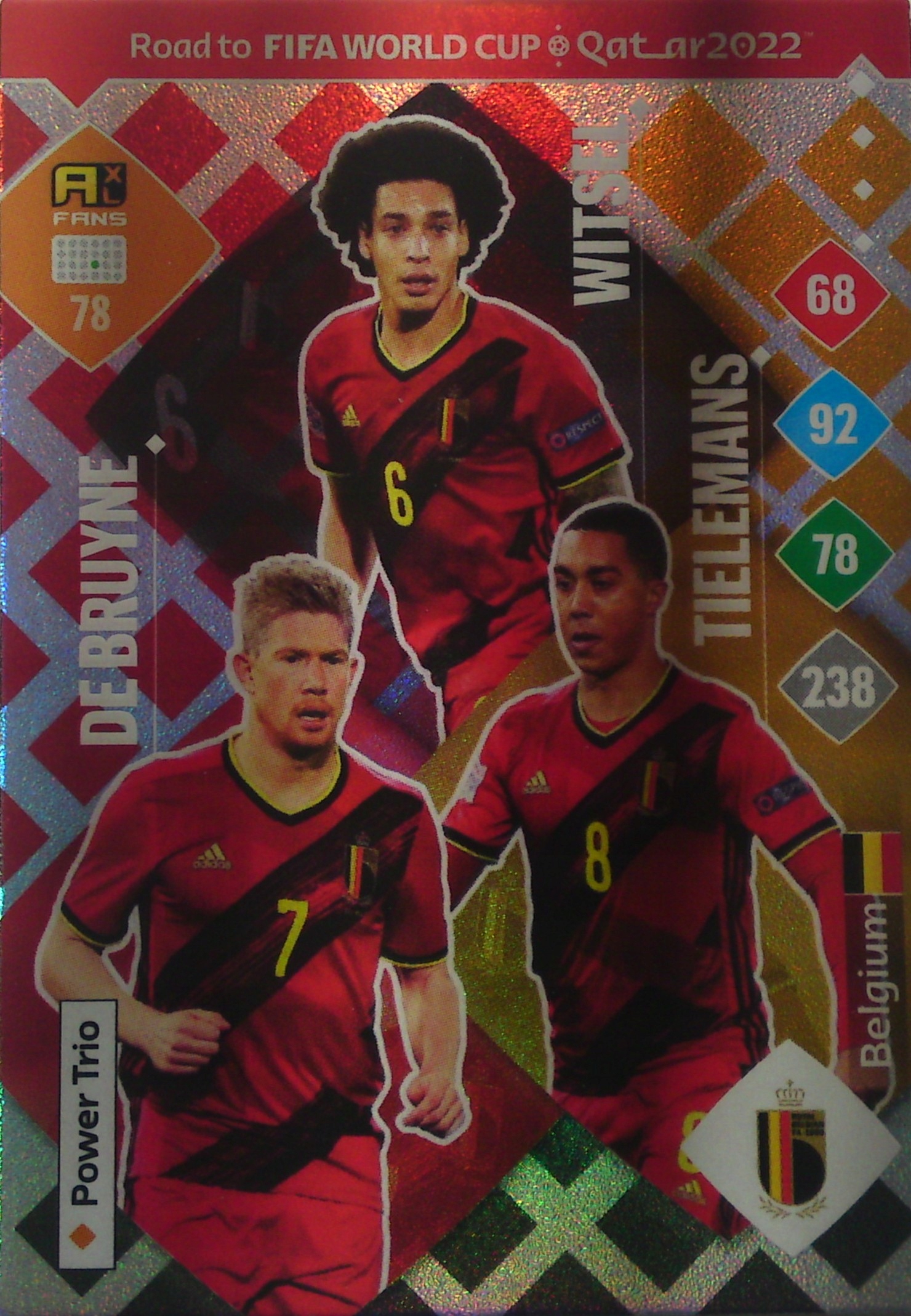 Karta Kolekcjonerska Panini Road Fifa World Qatar 2022 Power Trio Belgia 78