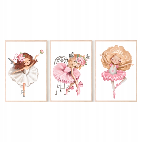 Zestaw 3 plakaty A3 baletnice