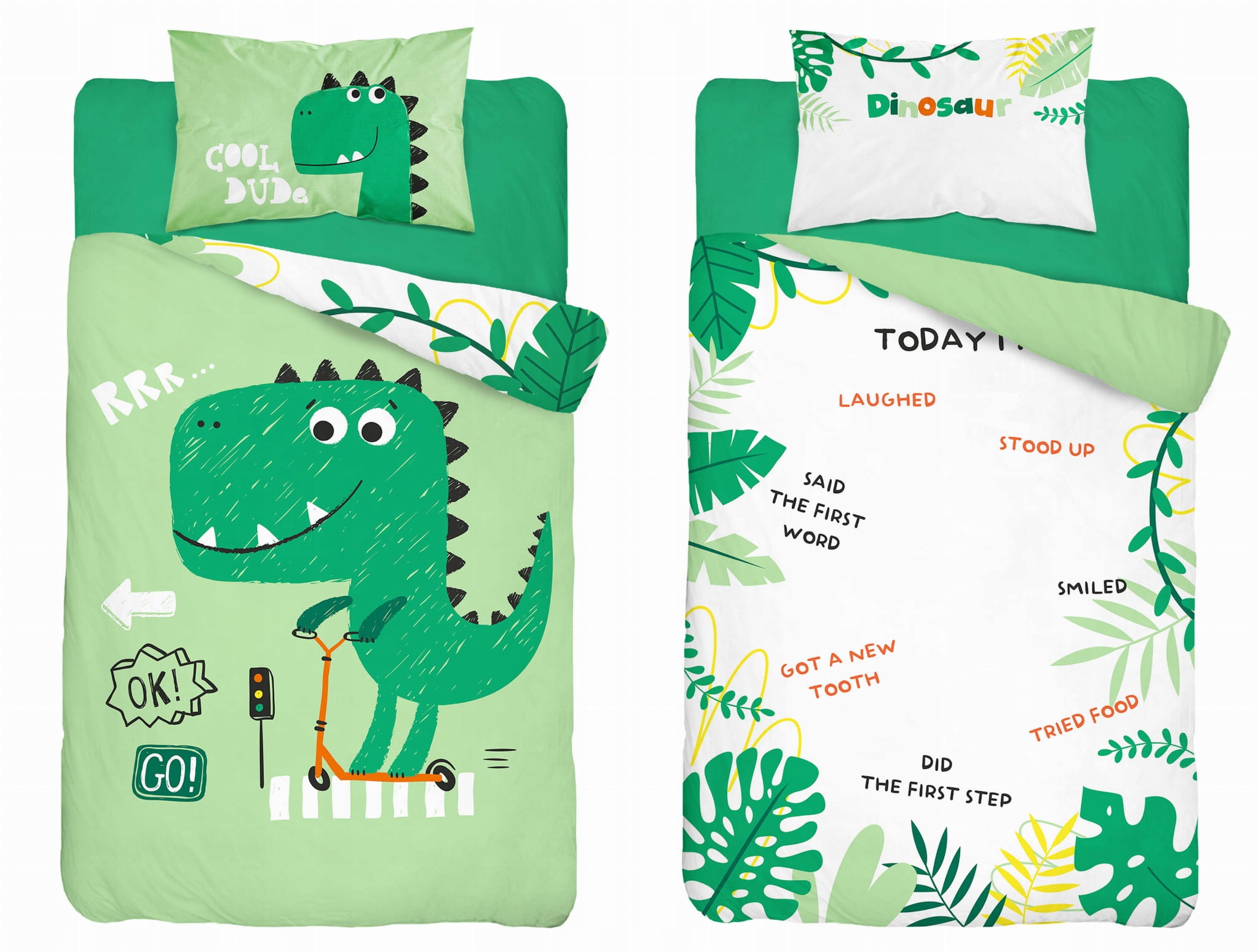 

Pościel do łóżeczka bambusowa Dino T-rex 100x135