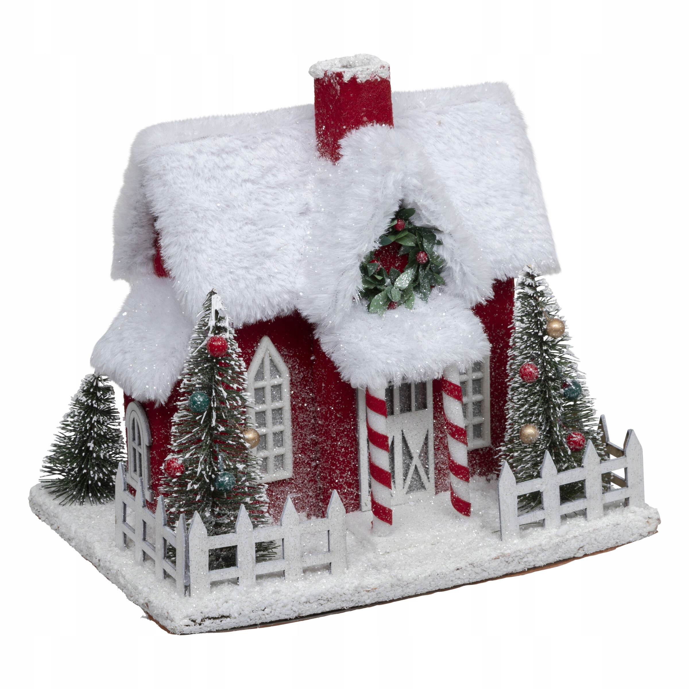Vánoční Dekorace Dům Svatého Mikuláše Polyester 24X18 5X25 5 CM