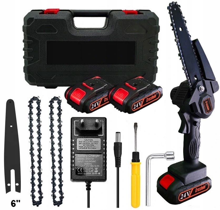 Crossheim Aku Elektrická ruční pilka XL Pro Náhradní baterie řetěz