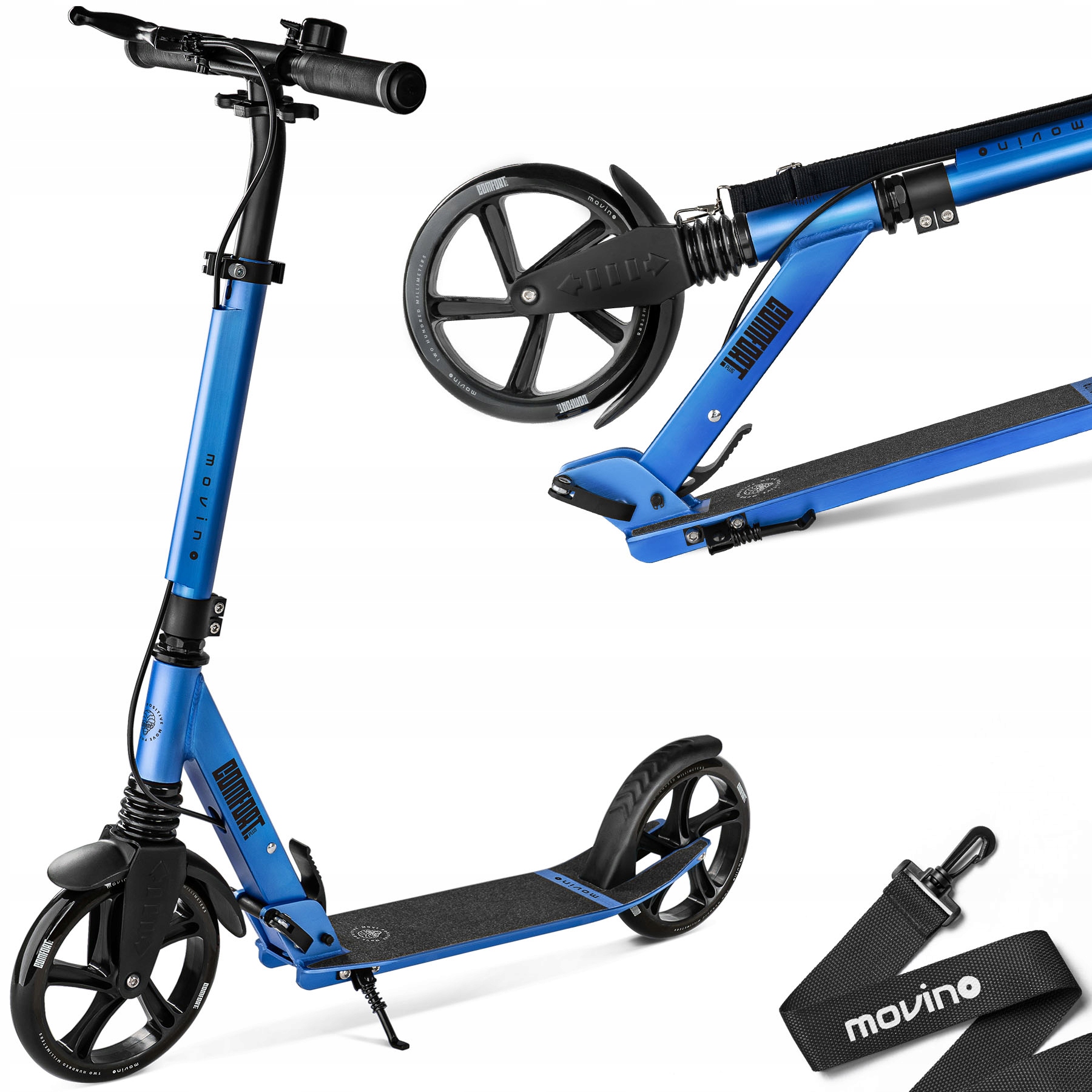 Hulajnoga Movino Comfort+ składana hamulec ręczny amortyzator tylko 4,3 kg
