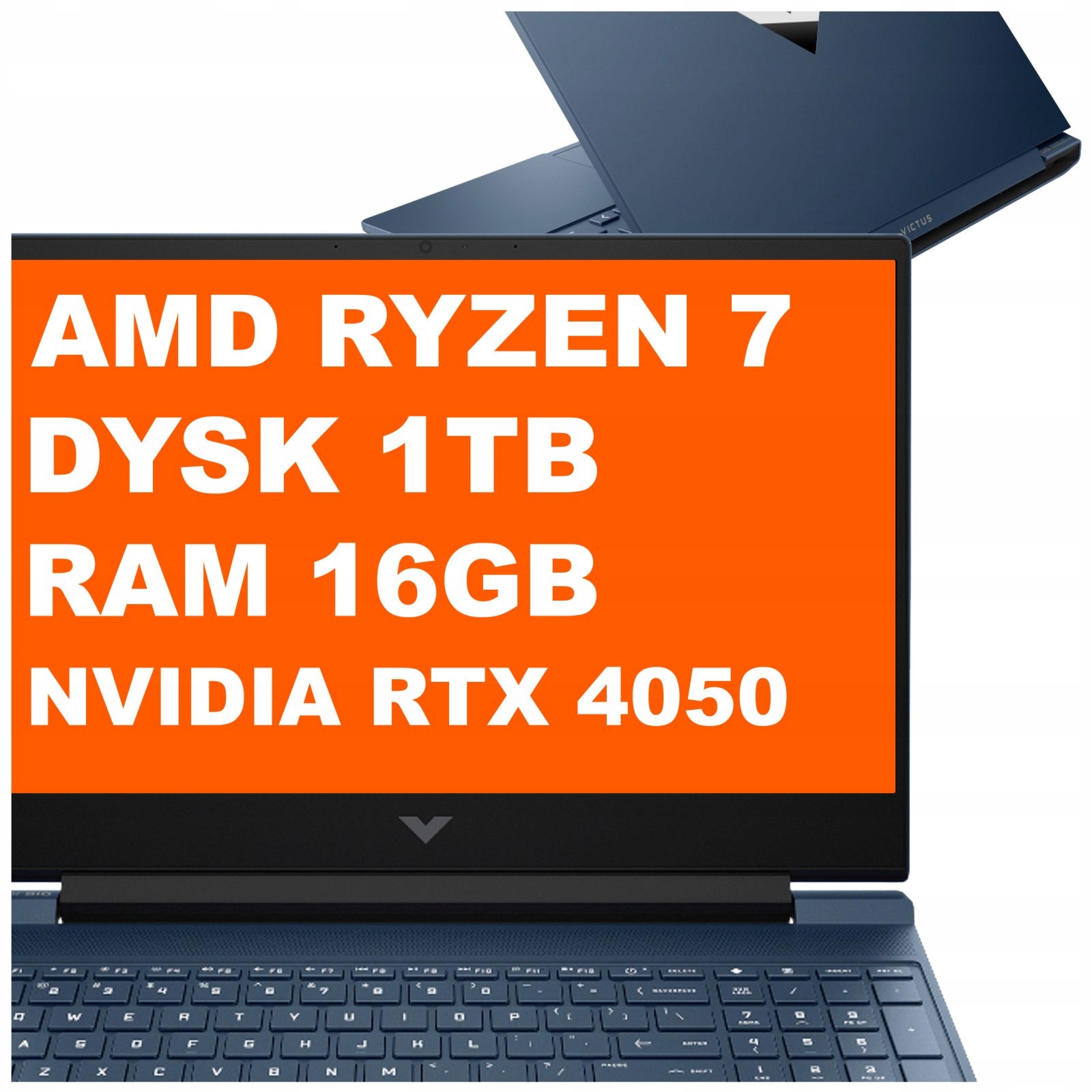 Laptop gamingowy Hp Victus 15-fb Ryzen 7 16GB 1TB Rtx 4050 Fhd 144Hz W11