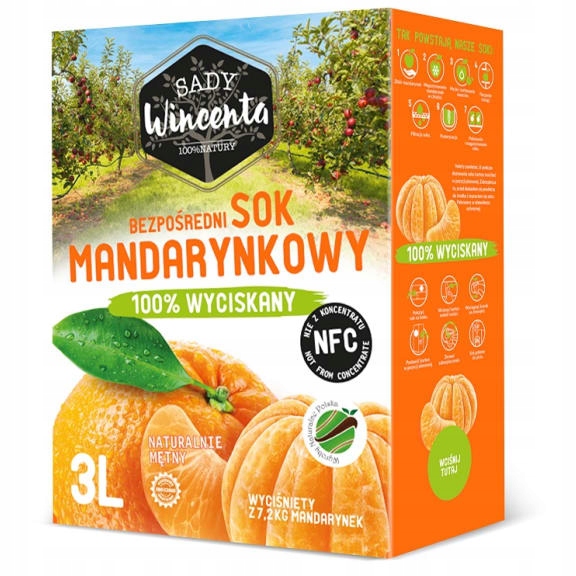 Levně Sady Wincenta Mandarinkový džus v lisovaném kartonu