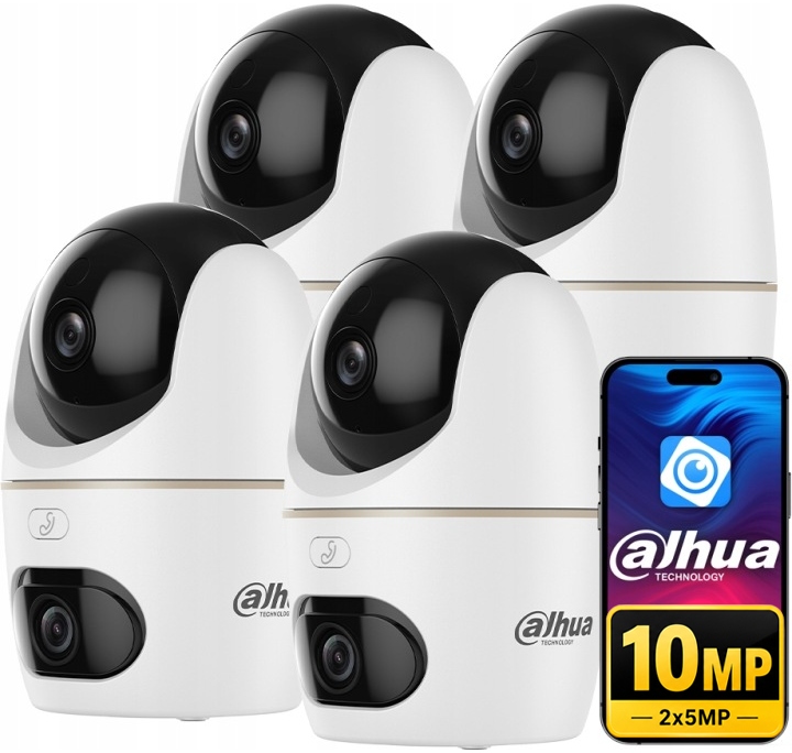 Čtyři otočné kamery WiFi 5Mpx 5Mpx Dahua H5D-5F Hero Series Dual Light