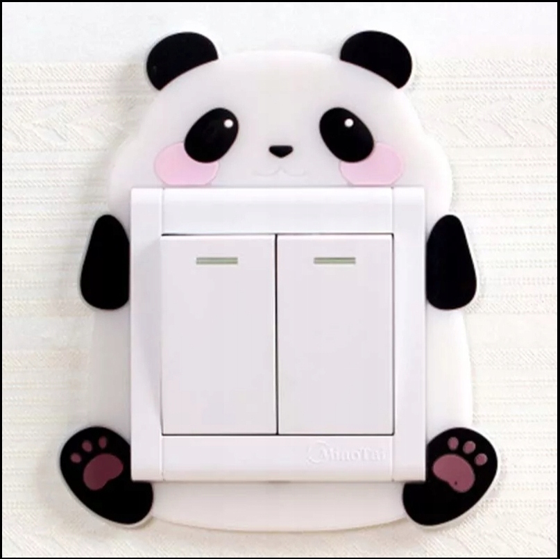 Naklejka na włącznik ścienna panda ozdoba pokoju