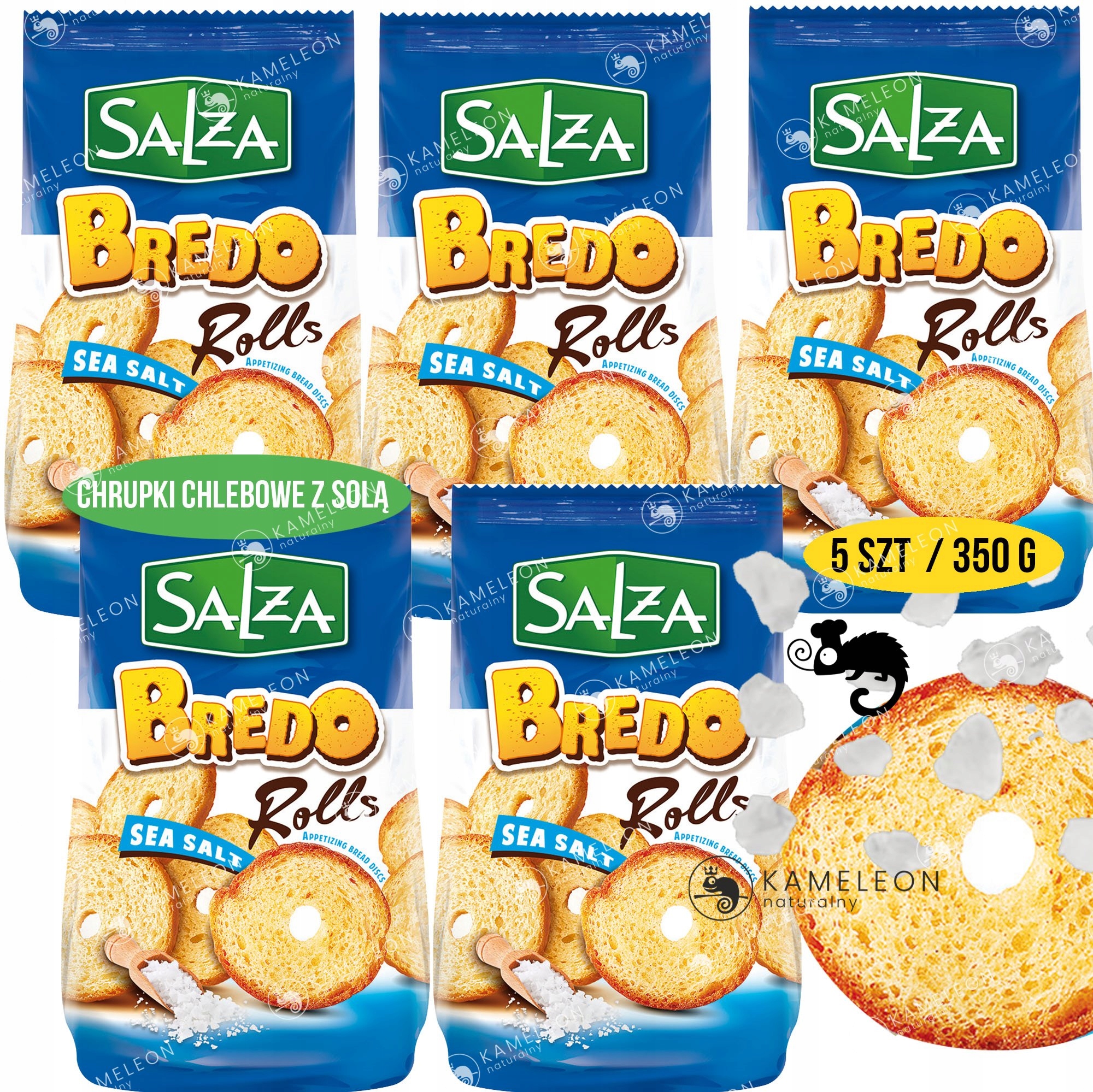 SALZA CHRUPKI CHLEBOWE przekąska BREDO ROLLS z solą SOLONE 70G x5 0,35KG
