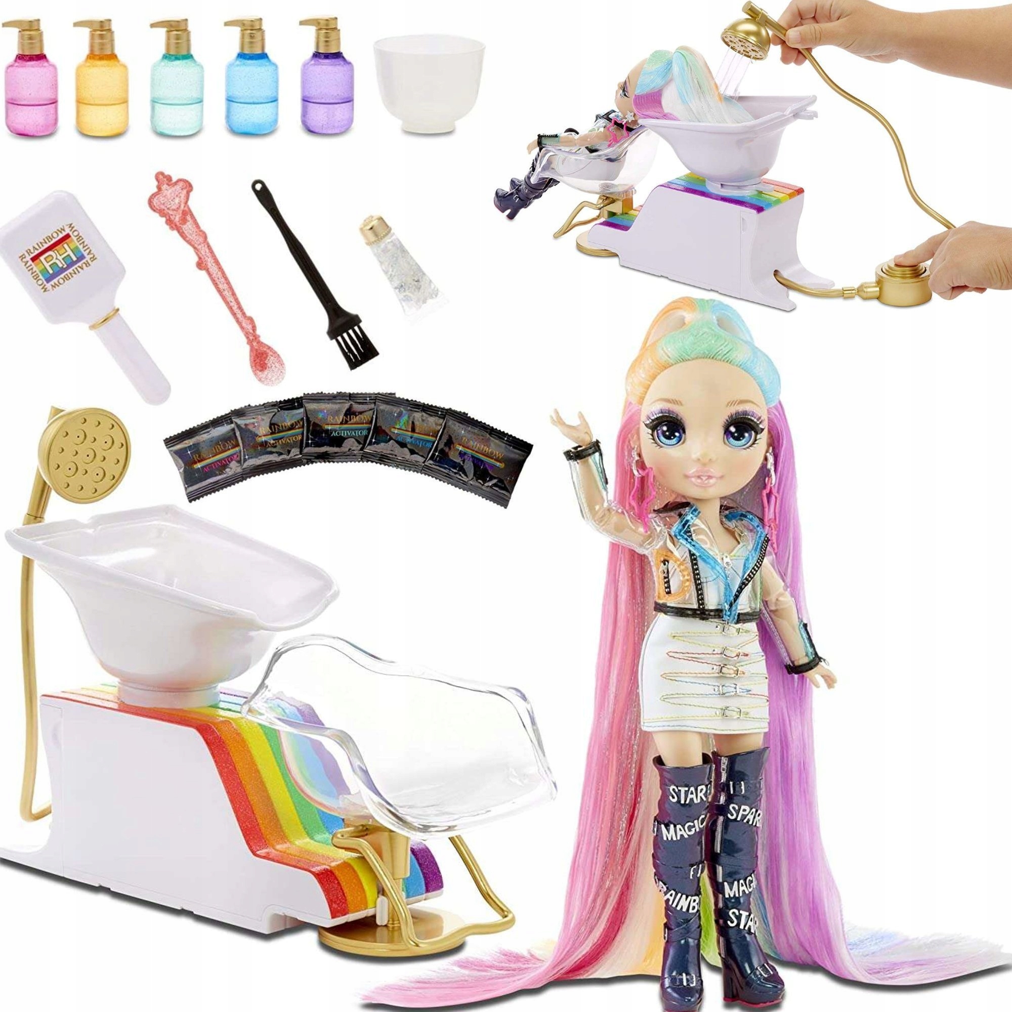 

Salon Fryzjerski Rainbow High Z Farbami Dla Lalek