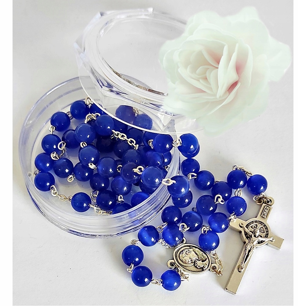 

Różaniec Kamień Natur Kocie Oko Szafirowe Benedykt