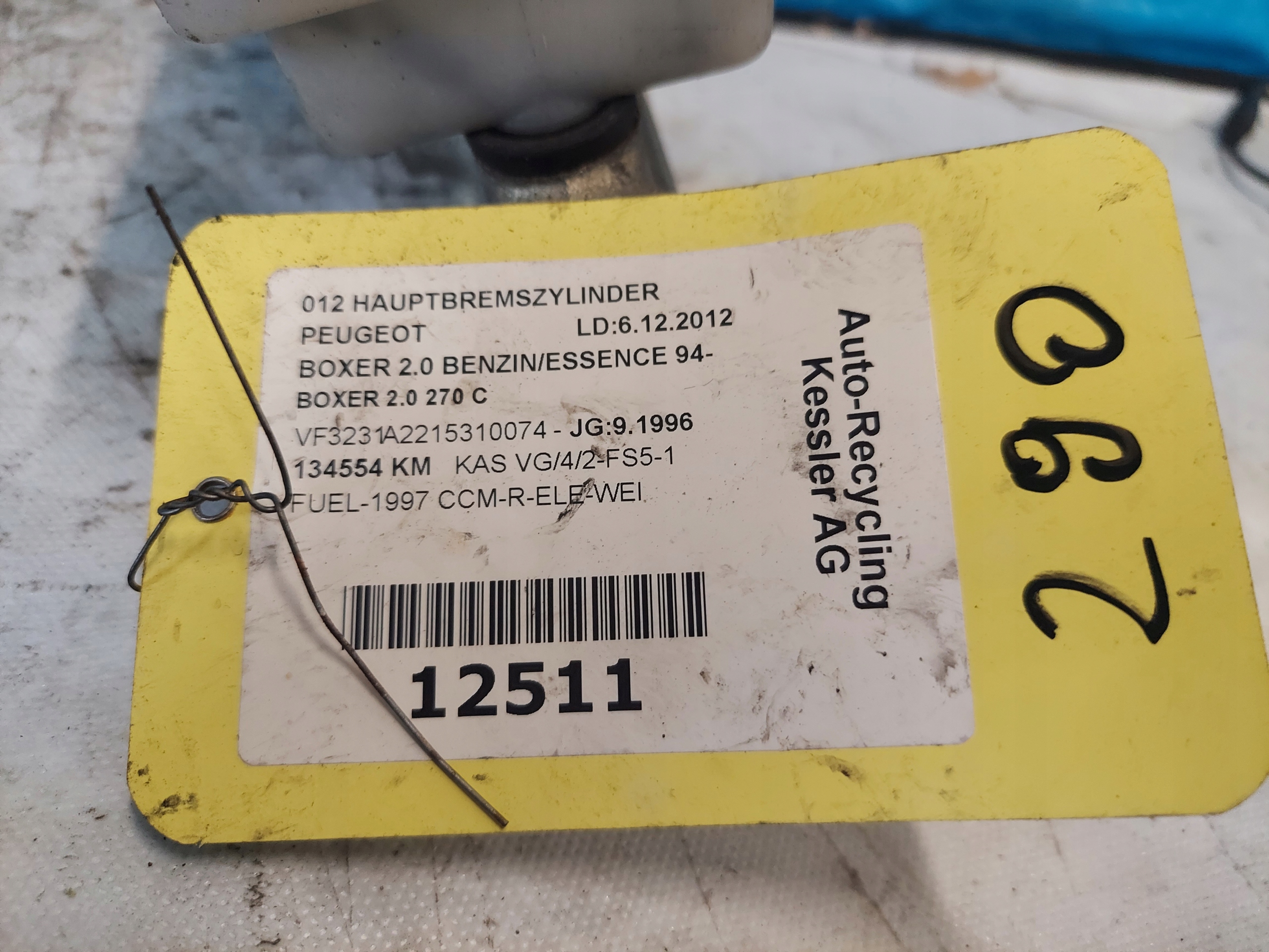 Servo frein BOXER 1996R 2.0 BENDIX