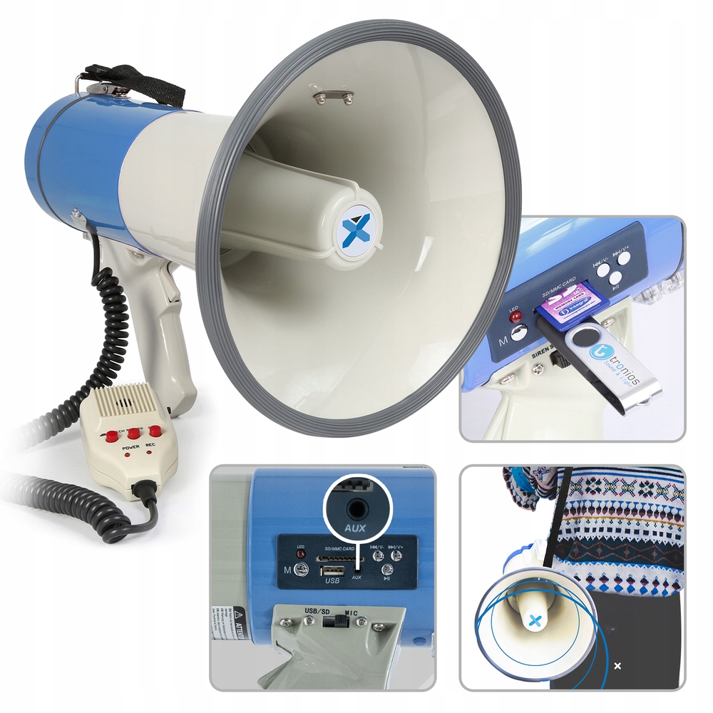 

Megafon Wielofunkcyjny MP3/USB/SD/Syrena Najlepszy