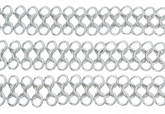 [31114] Łańcuszek pleciony 19x8mm srebro 10cm