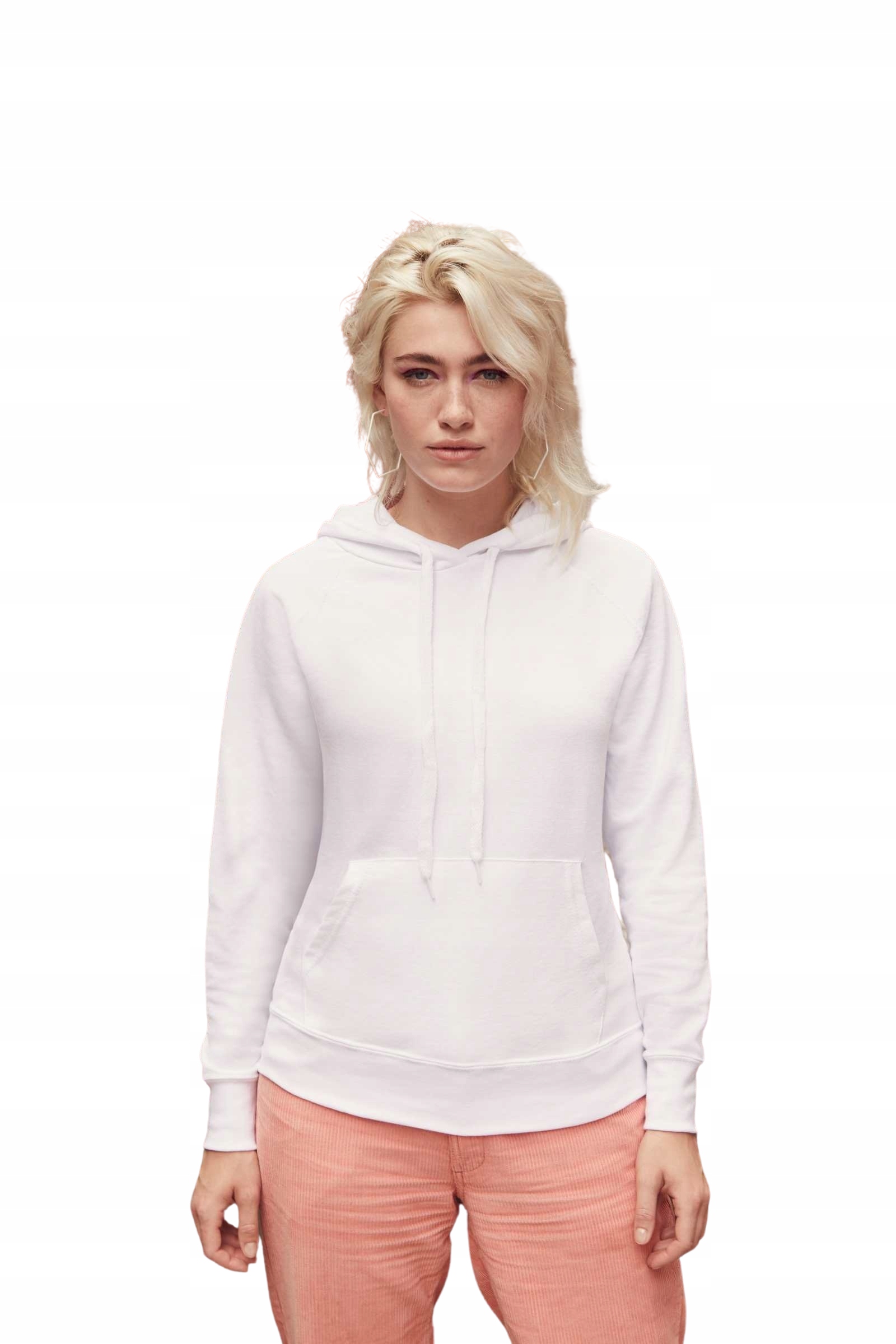 FRUIT OF THE LOOM DAMSKA BLUZA z KAPTUREM White M