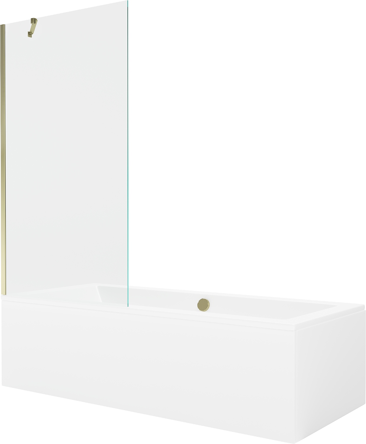 Mexen Cube 170x80 cm akrylátová vana s obkladem a 1-kříd. zástěnou