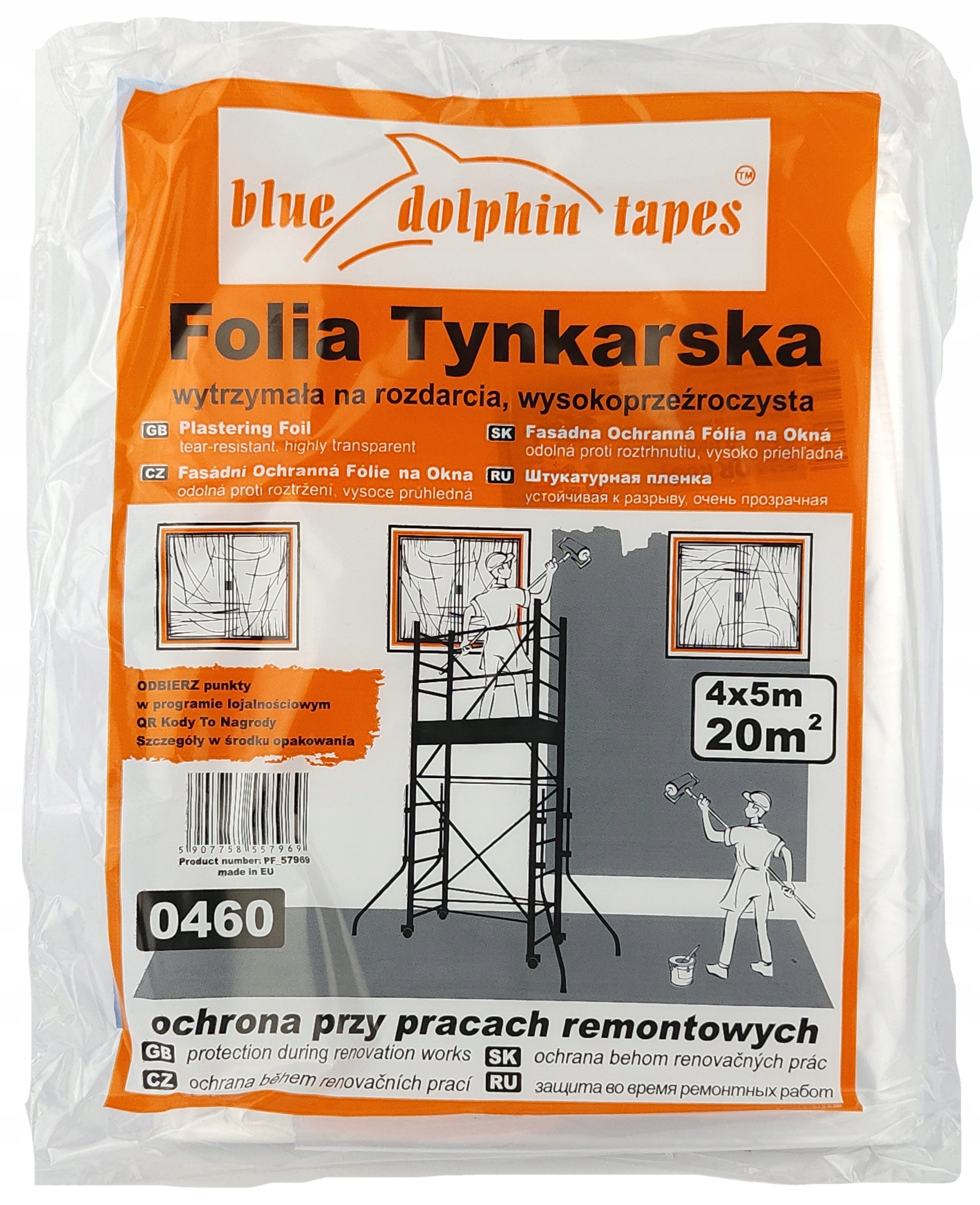 FOLIA TYNKARSKA OCHRONNA PLANDEKA PRZEŹROCZYSTA