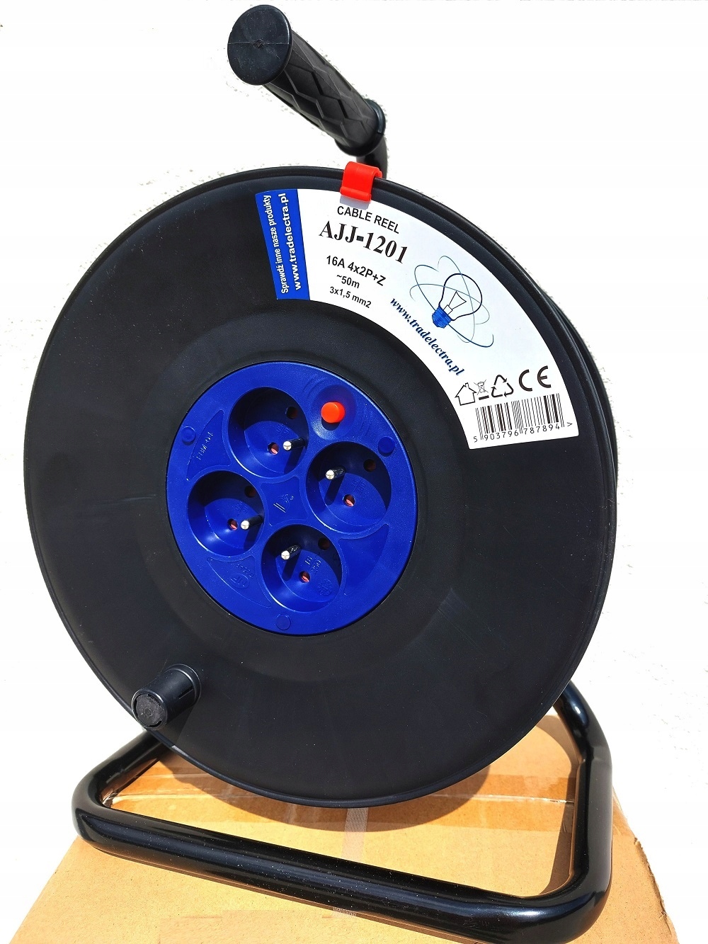 

Pusty bęben na przedłużacz 50m