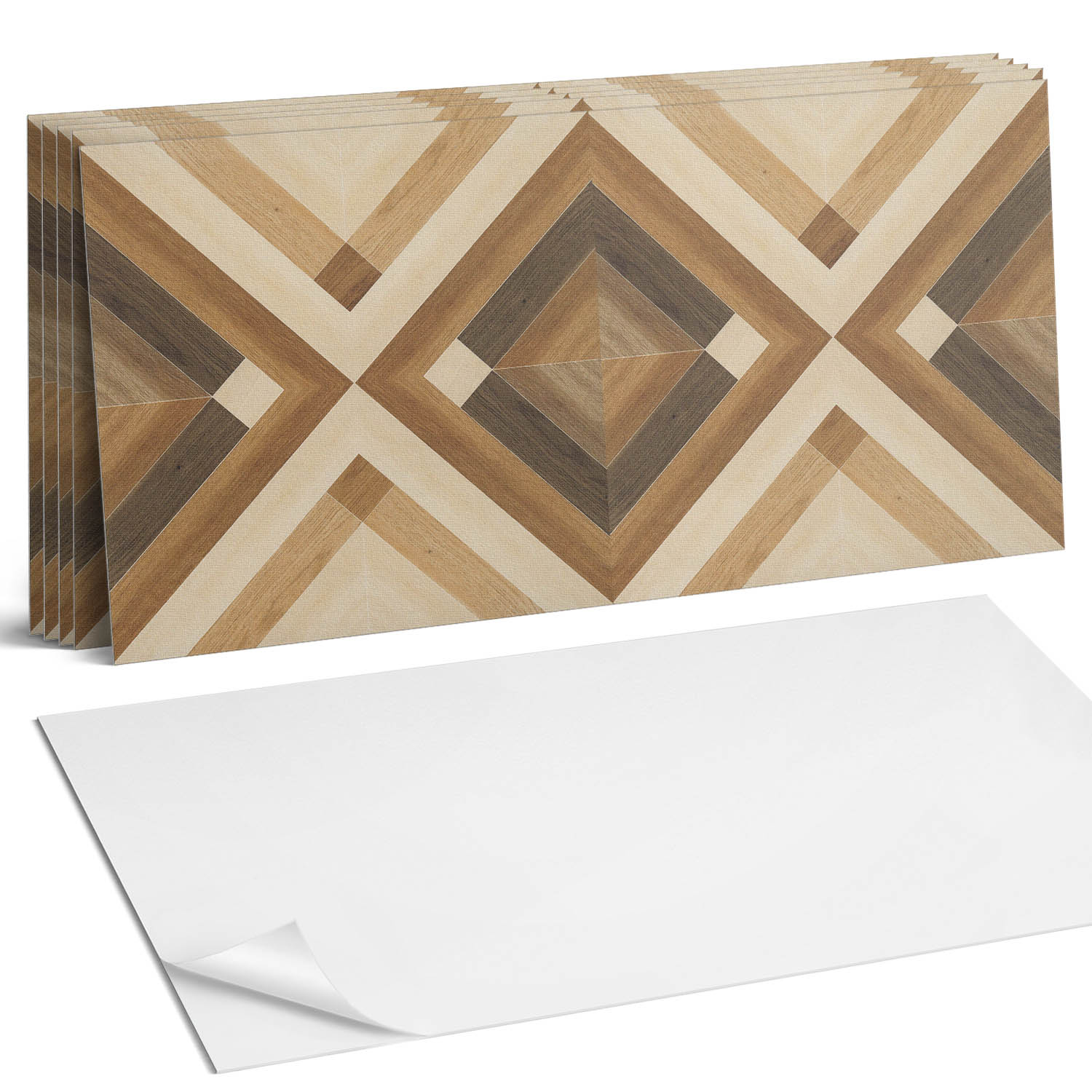 Balíček dlaždíc Vinyl Pvc Mriežkový vzor v geometrickom štýle 6 x 60 x 30 cm