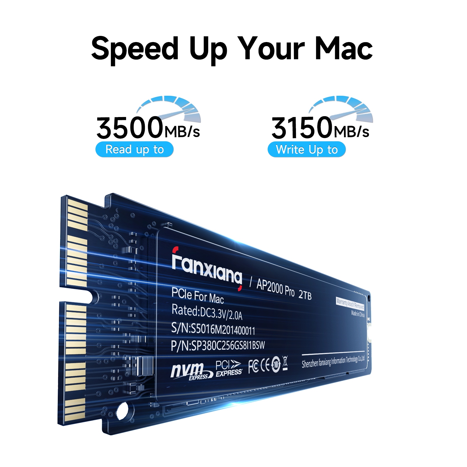 Dysk SSD Macbook Pro Air Fanxiang AP2000PRO 2 TB M.2 PCIe 2012-2018 Apple Stan opakowania oryginalne