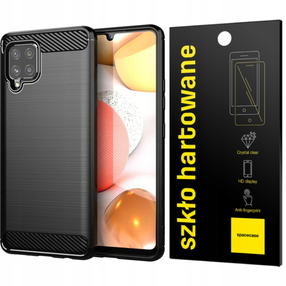

Etui Pancerne Carbon Do Galaxy A42 5G +pełne Szkło