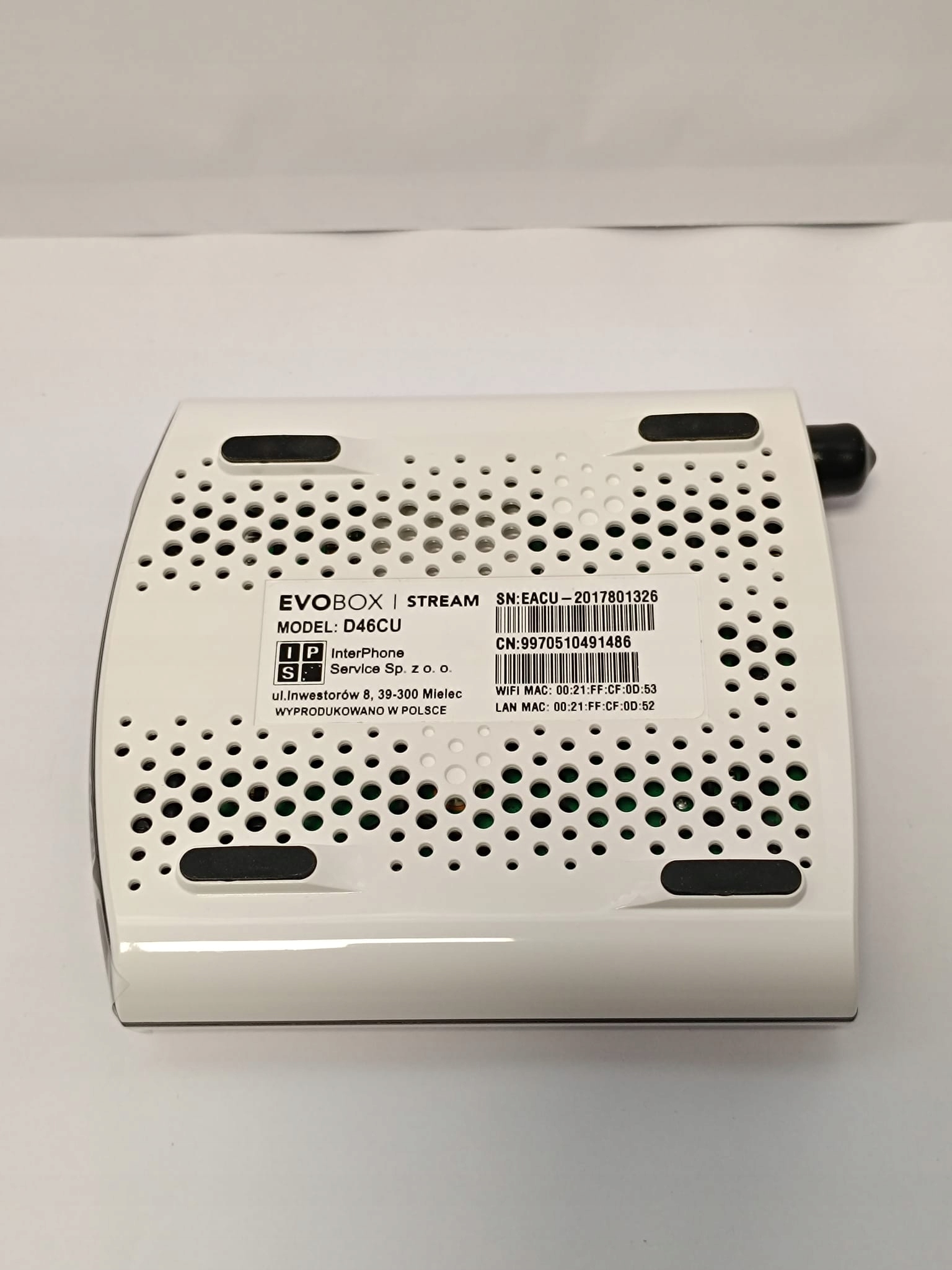 dekoder evobox stream iv d46cu (2950/24) Kod producenta EVOBOX STREAM