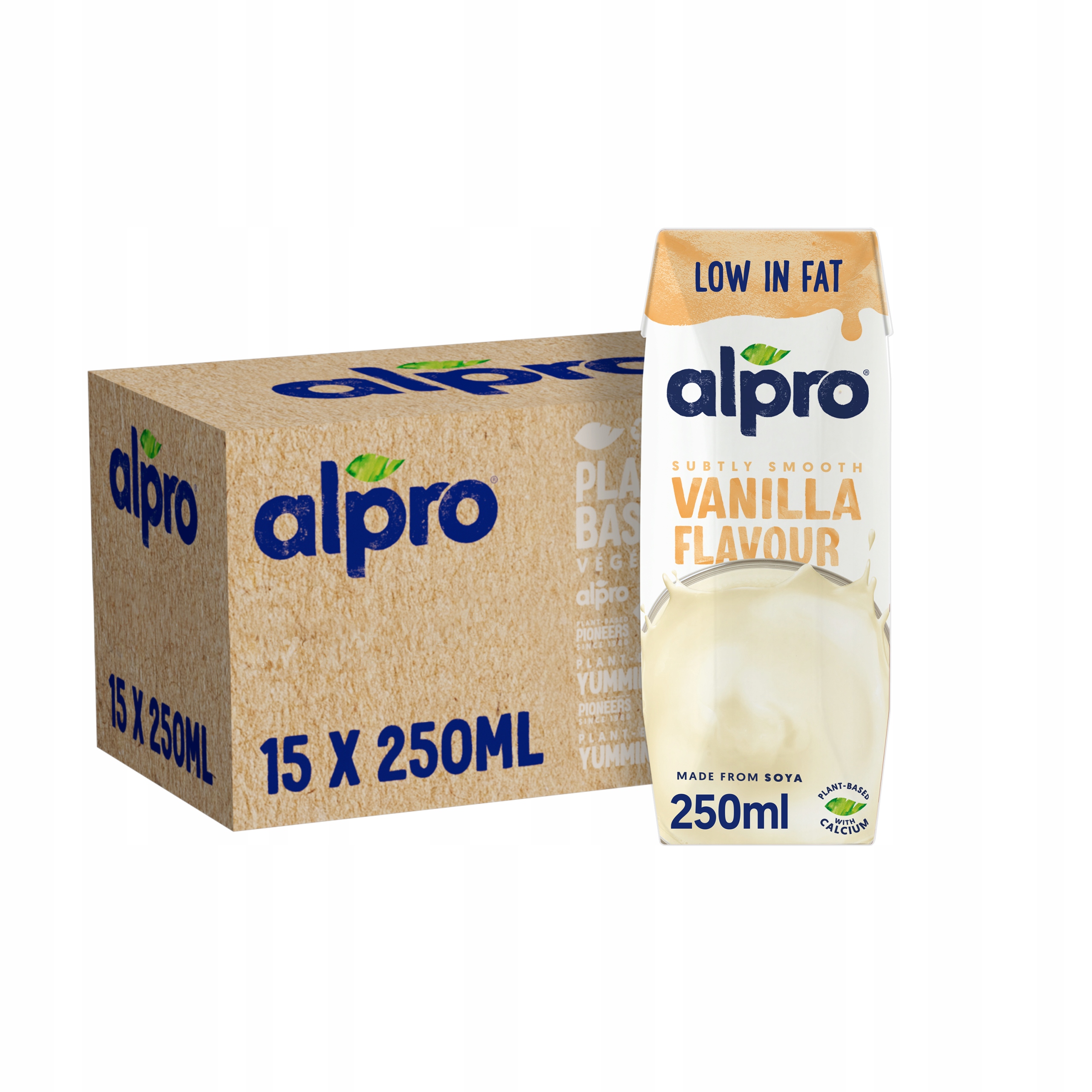 Alpro Napój sojowy waniliowy Wege Zestaw 15 x 250 ml