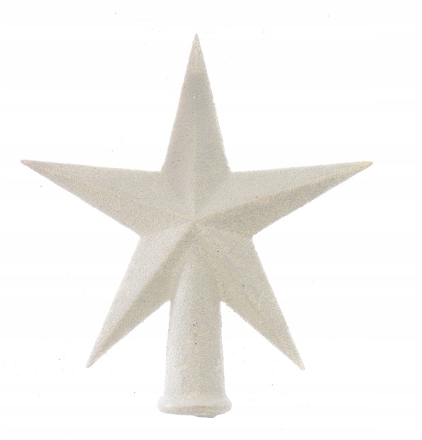 

Czubek Na Choinkę Nietłukący Gwiazda 13cm Biała